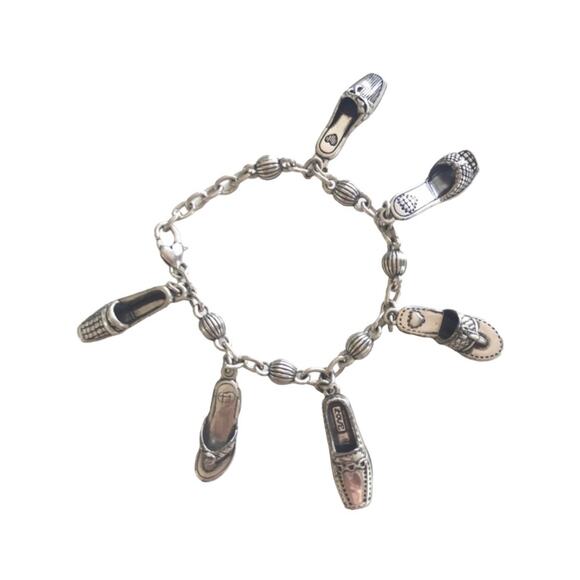Brighton "Love Shoes" Bracelet Silver Plated Charm Shoe Lover Glamour Girl - Picture 2 of 8